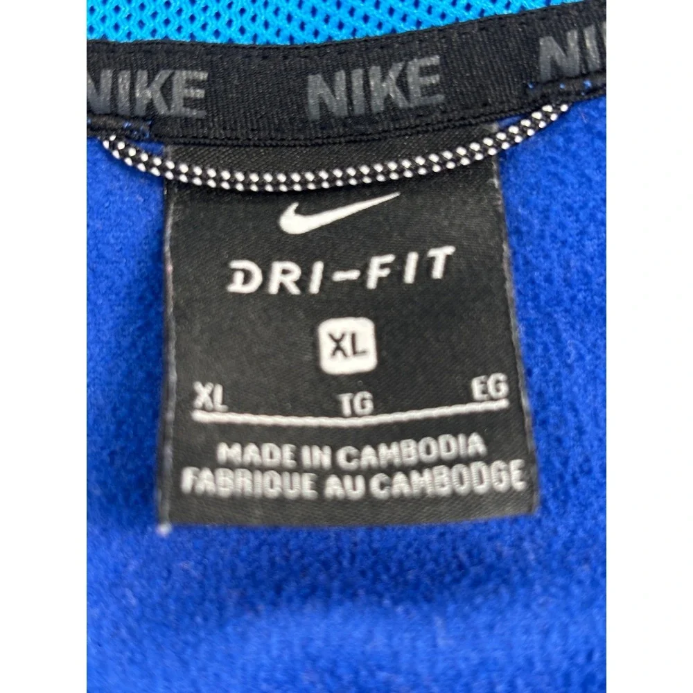 Nike Dri-FIT Full Zip Hoodie Boys‎ XL Blue Graphic Athletic Sweatshirt Jacket